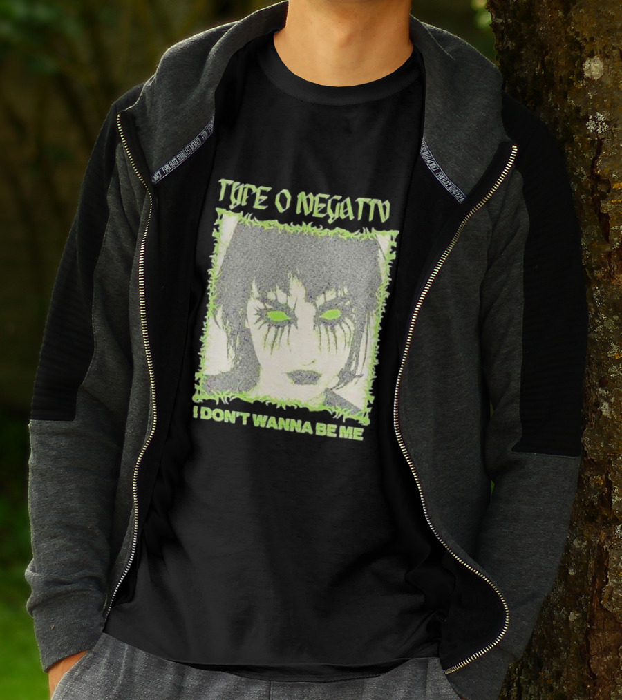 Type O Negative I Don’t Wanna Be Me Green Eyed Gothic Face T-Shirt