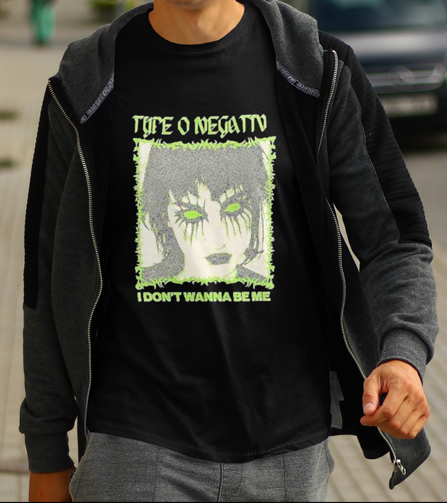 Type O Negative I Don’t Wanna Be Me Green Eyed Gothic Face T-Shirt