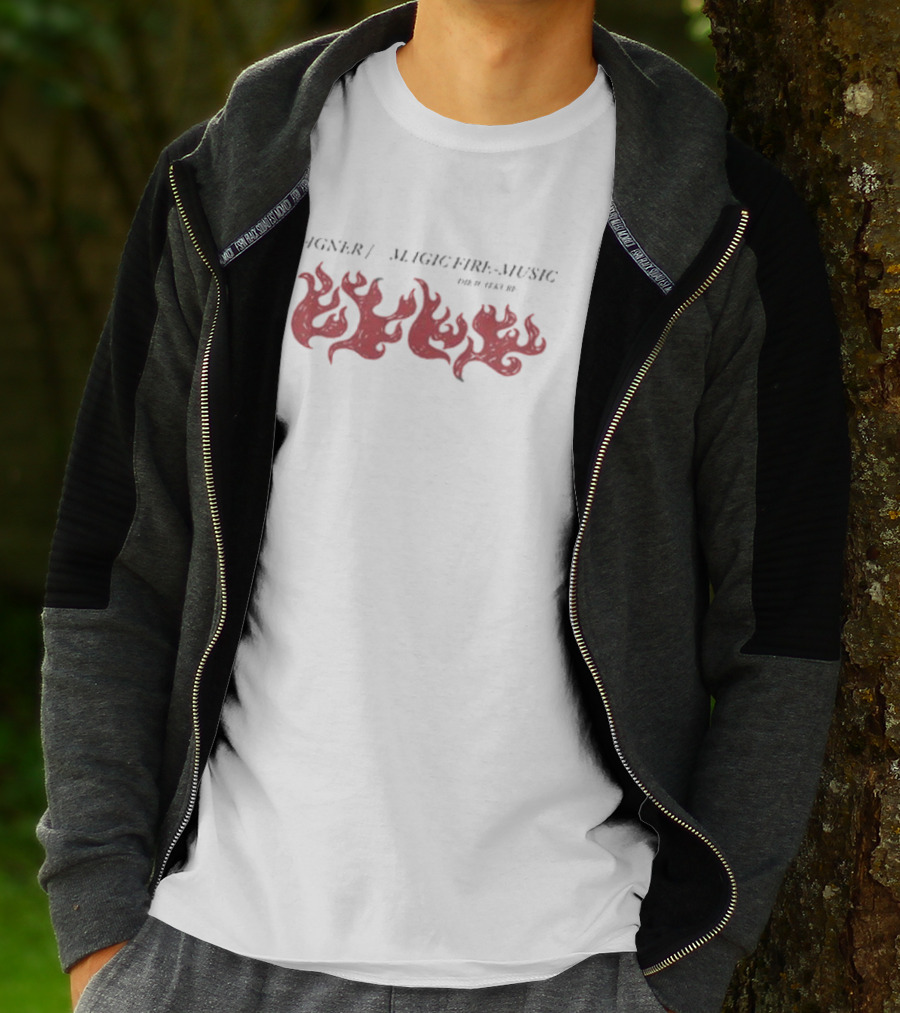 Wagner Magic Fire Music Red Flame Design By Worn Recs T-Shirt