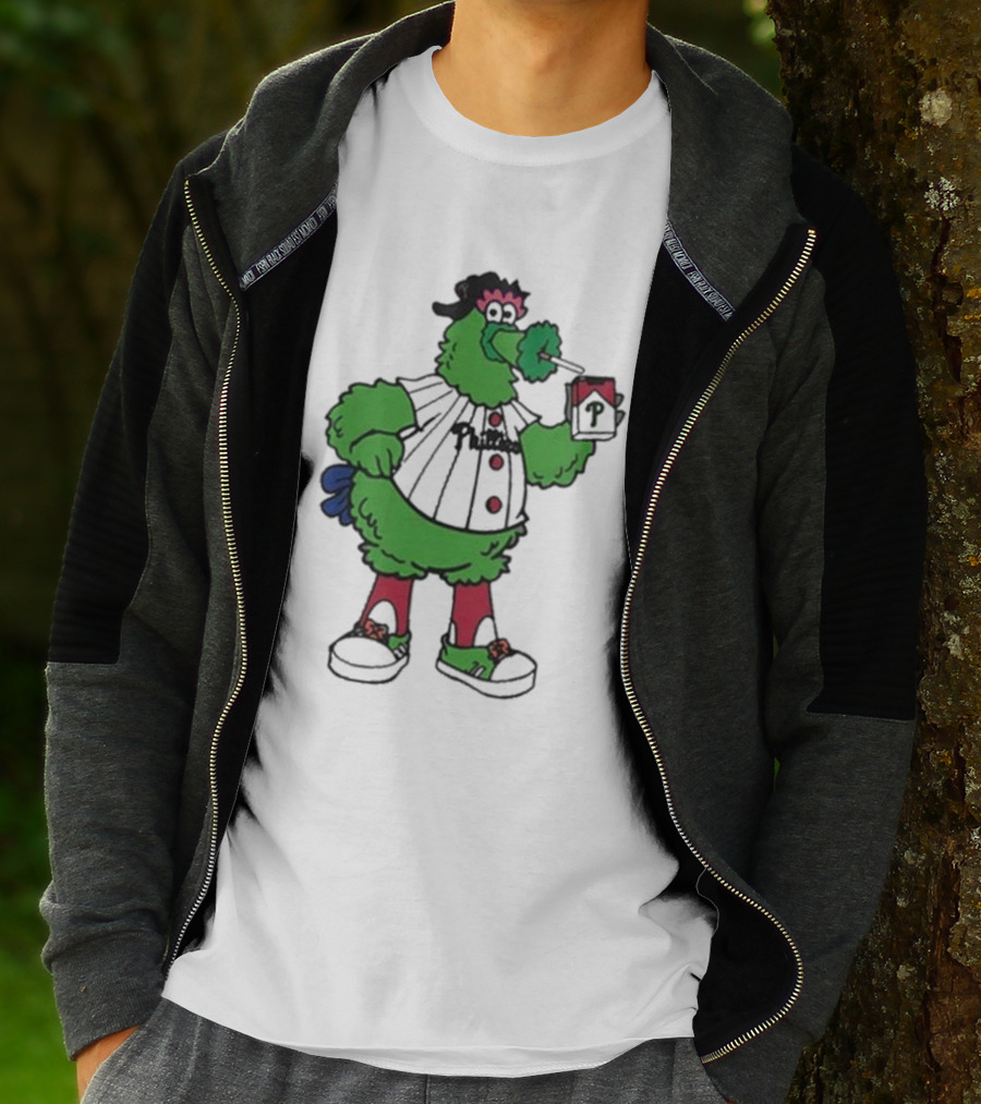 Philadelphia Phillies Mascot Smoking Pirate T-Shirt