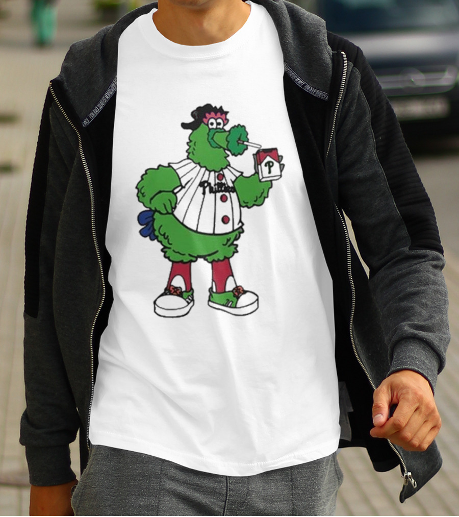 Philadelphia Phillies Mascot Smoking Pirate T-Shirt