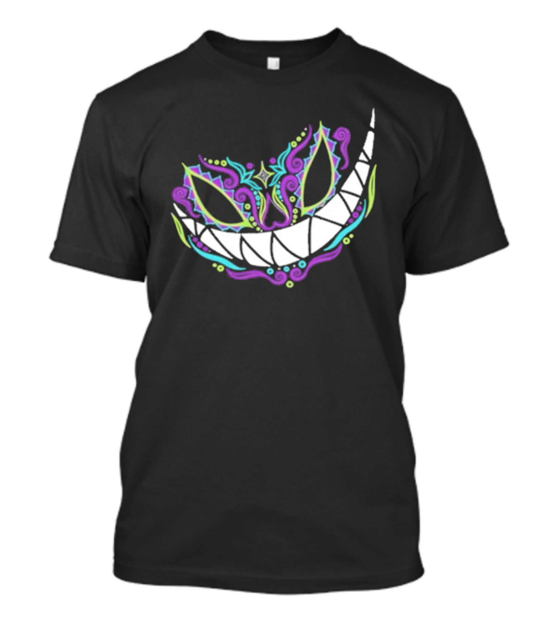 The Catrina Cheshire Cat Inspired Day Of The Dead Style Camiseta Relaxed T-Shirt