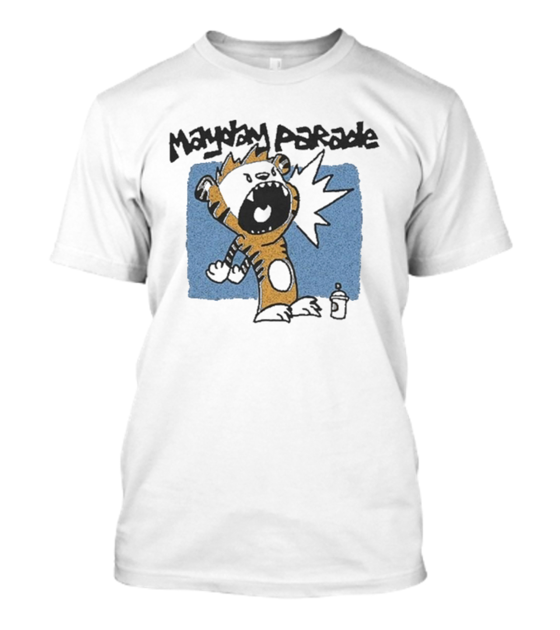Mayday Parade Cartoon Tiger Shouting T-Shirt