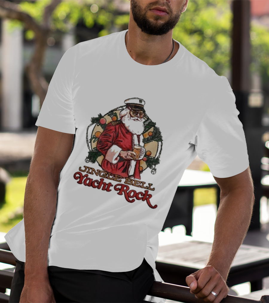 Middle Class Fancy Santa Jingle Bell Yacht Rock Christmas T-Shirt