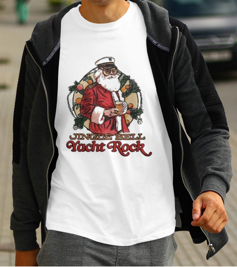 Middle Class Fancy Santa Jingle Bell Yacht Rock Christmas T-Shirt