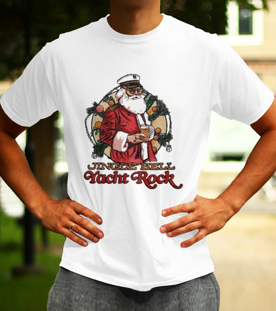 Middle Class Fancy Santa Jingle Bell Yacht Rock Christmas T-Shirt