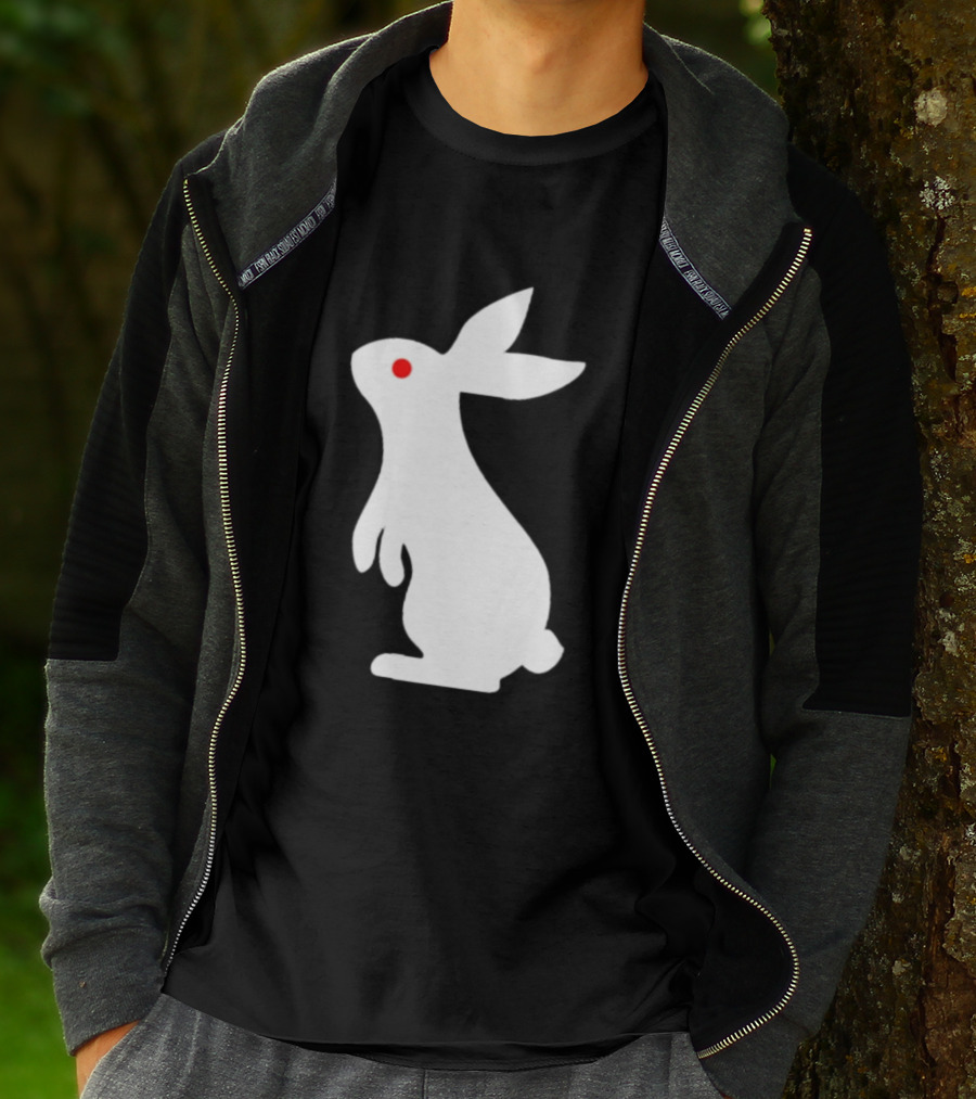 Rabbit Feed Your Head White Rabbit Red Eye T-Shirt
