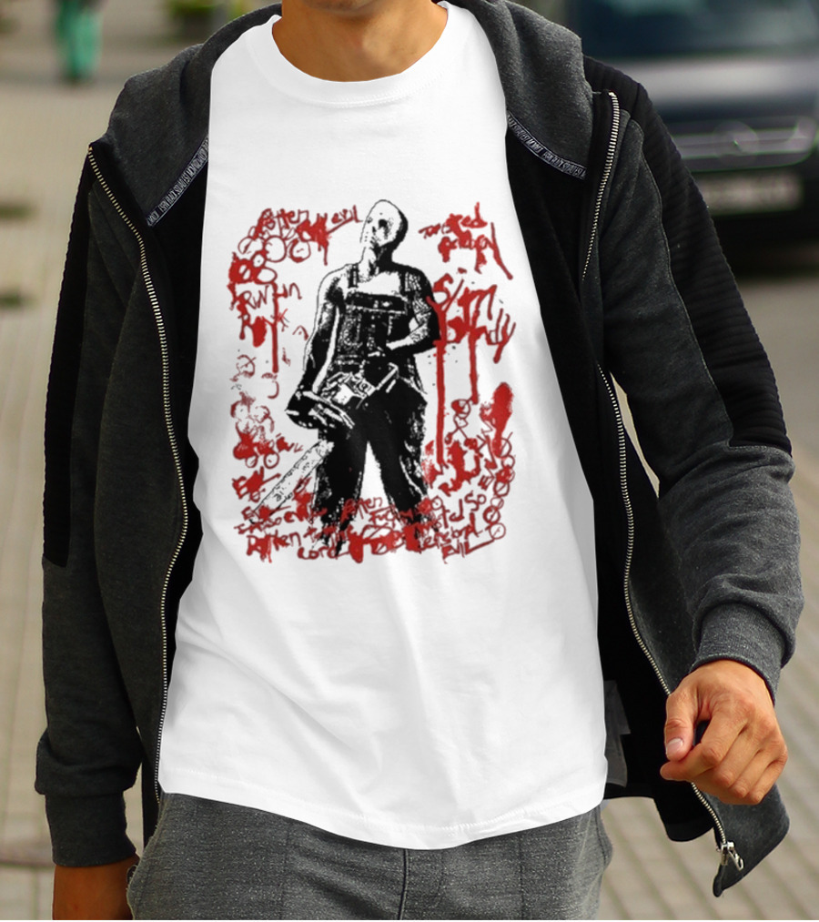 Eminem Blood Scrawl Chainsaw Man Horror T-Shirt