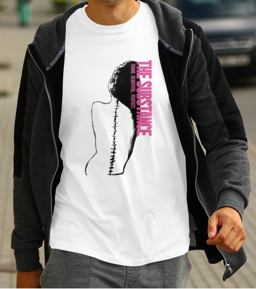 THE SUBSTANCE Young Beautiful Perfect Spine T-Shirt