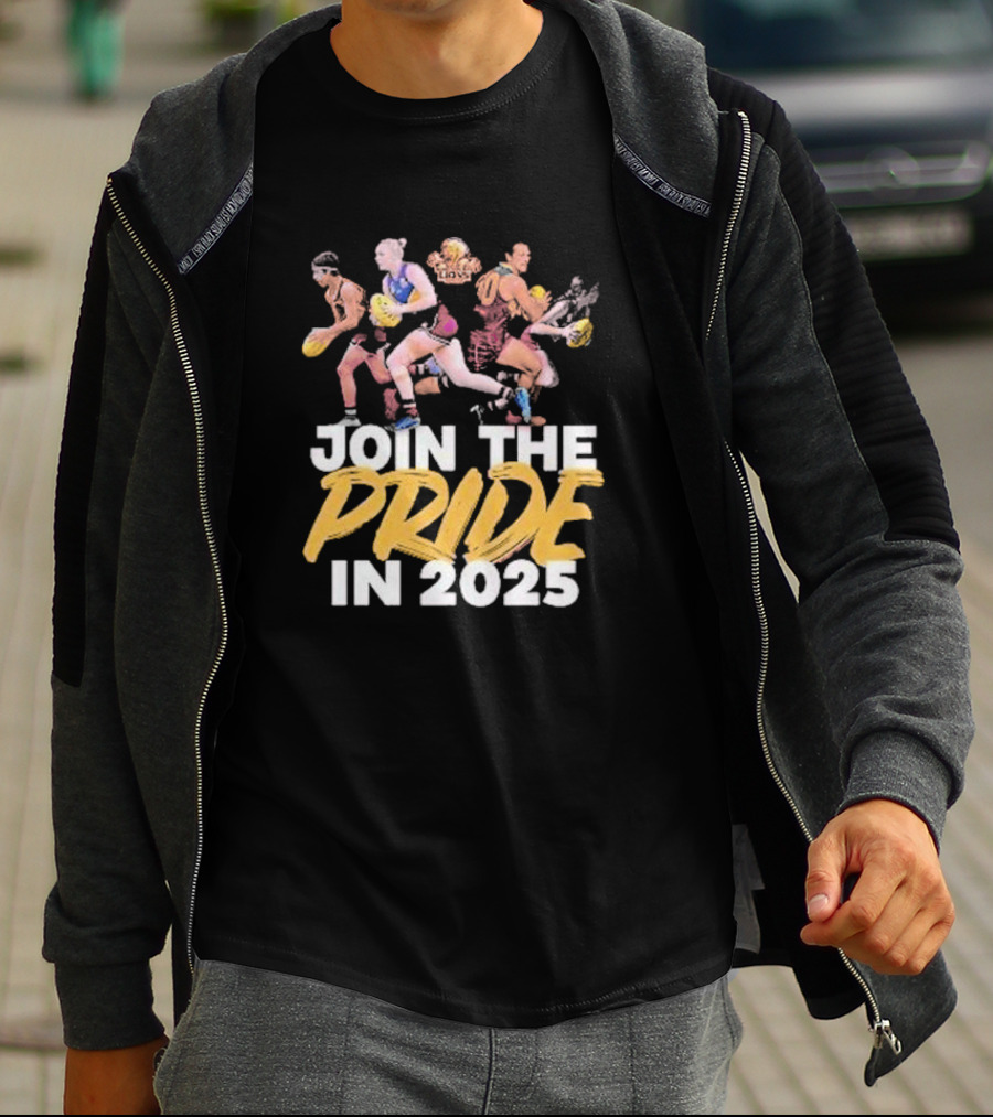 Brisbane Lions Women's Team Join The Pride In 2025 T-Shirt