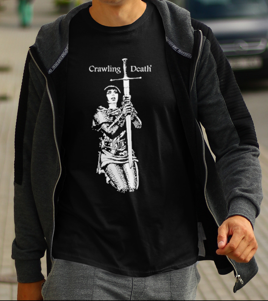 Crawling Death Medieval Warrior With Sword T-Shirt