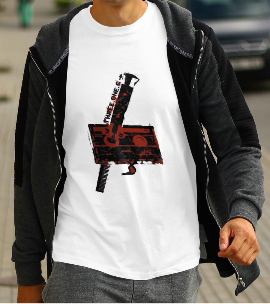 Three One G Records Sound Style Violence Cassette Gun Combination T-Shirt
