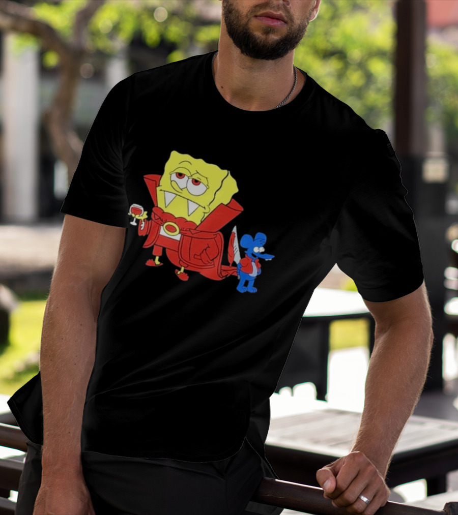 Double’S Bobsferatu SpongeBob Vampire Simpsons Möbius T-Shirt