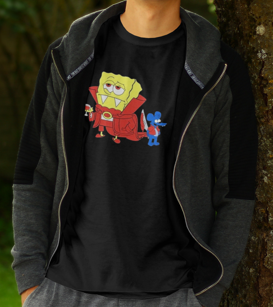 Double’S Bobsferatu SpongeBob Vampire Simpsons Möbius T-Shirt