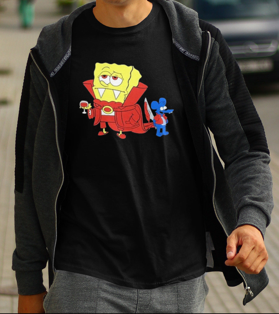 Double’S Bobsferatu SpongeBob Vampire Simpsons Möbius T-Shirt
