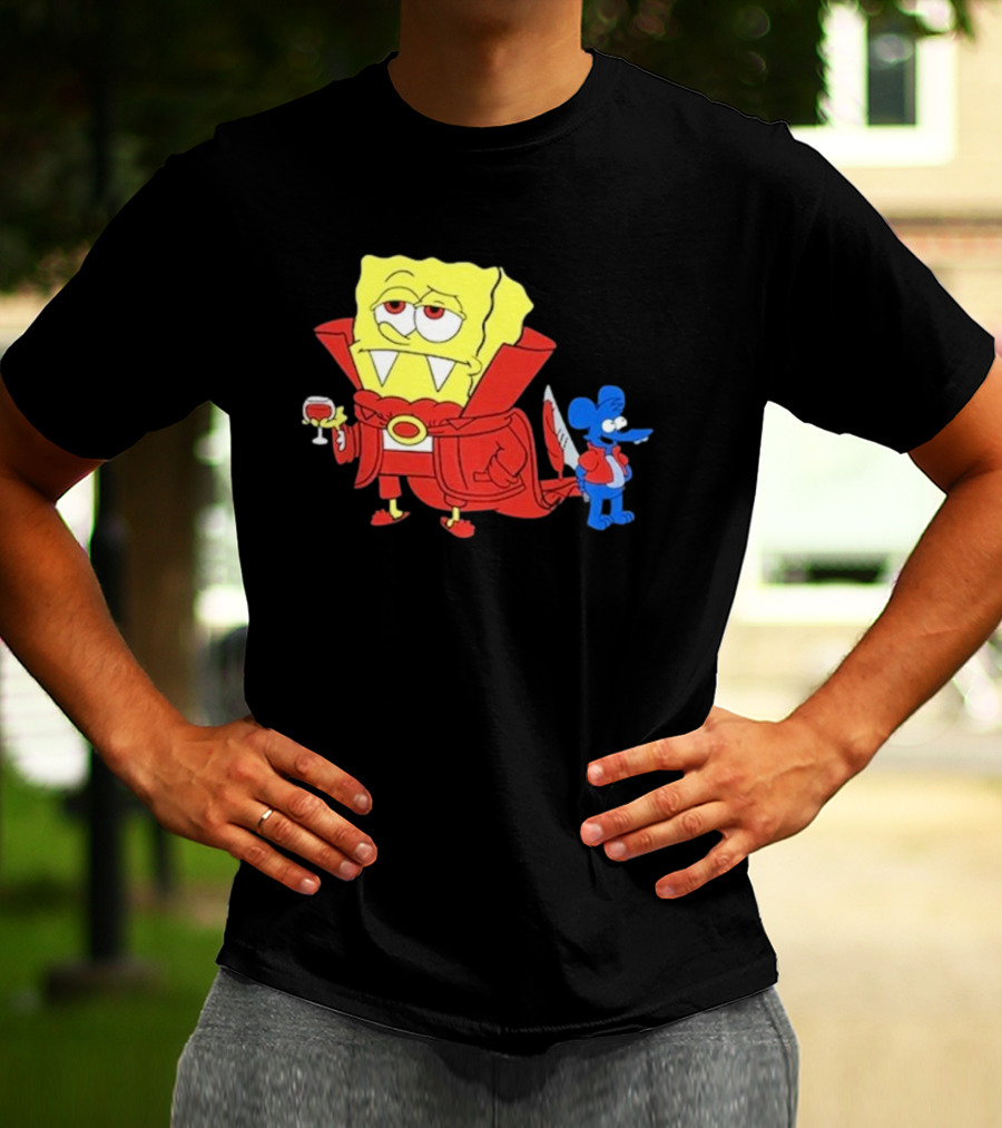 Double’S Bobsferatu SpongeBob Vampire Simpsons Möbius T-Shirt