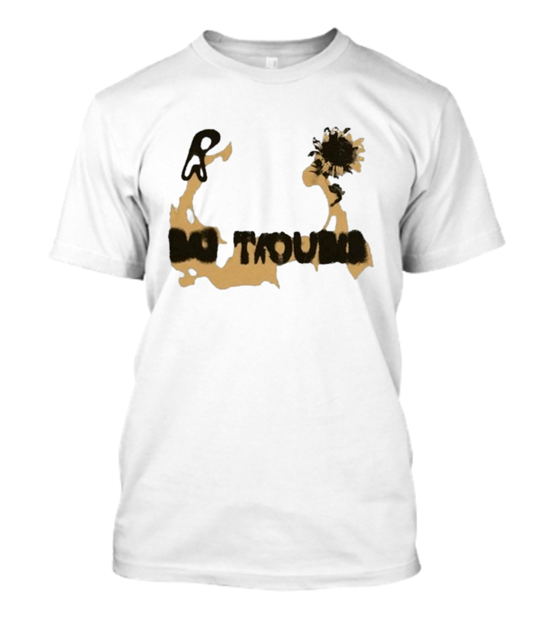 Big Trouble Beige Sunflower T-Shirt