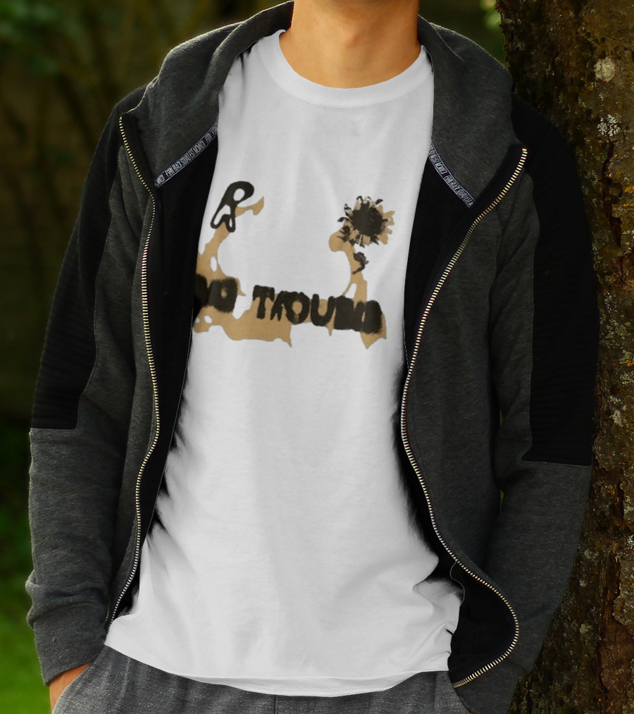 Big Trouble Beige Sunflower T-Shirt