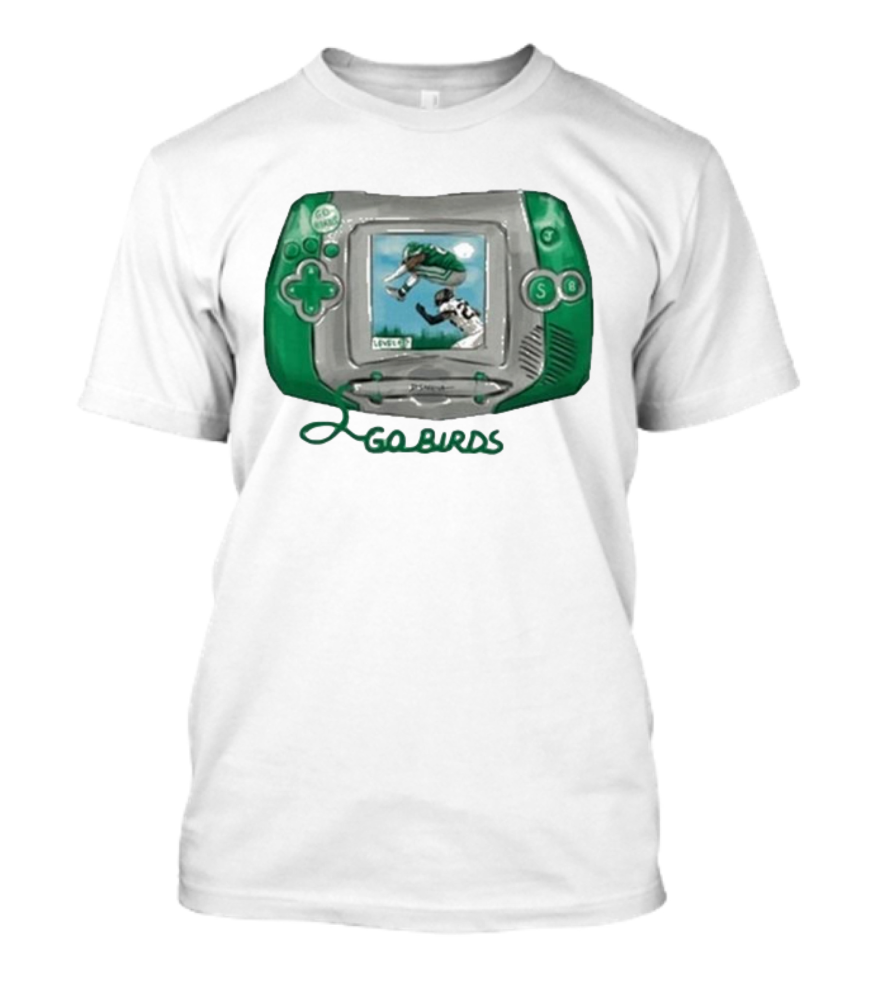 The Basement Yard Tby Radio City Ivory New Go Birds Retro Handheld Gaming Football T-Shirt