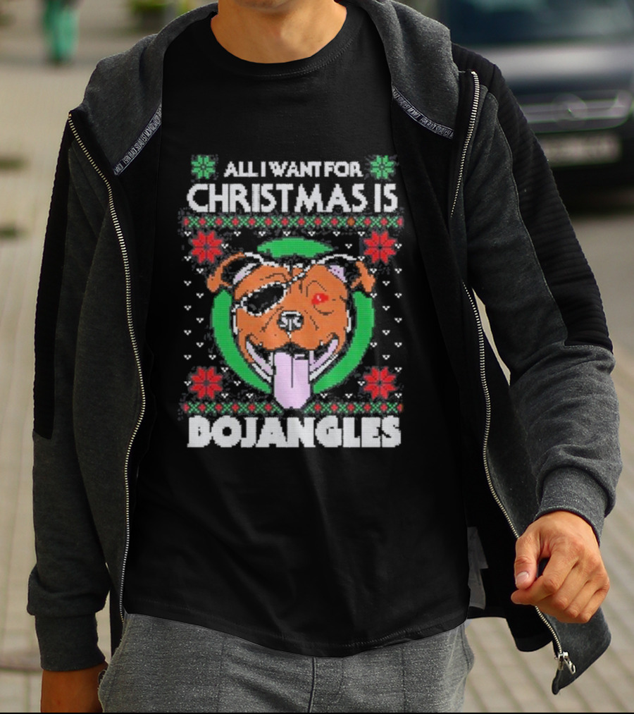 All I Want For Christmas Is Bojangles Dog Holiday T-Shirt