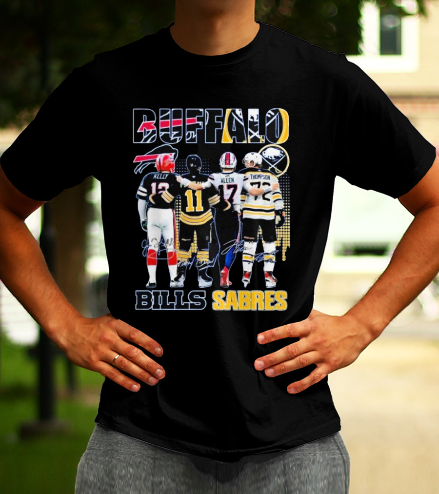 BUFFALO BILLS SABRES KELLY ALLEN THOMPSON T-Shirt