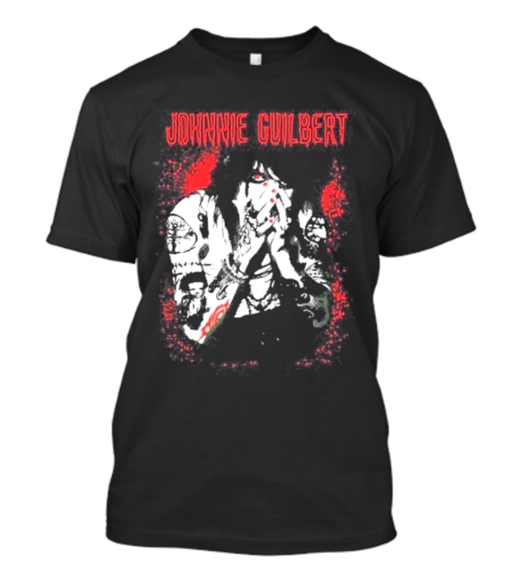 Johnnie Guilbert Red And Black Artistic Tattoo T-Shirt