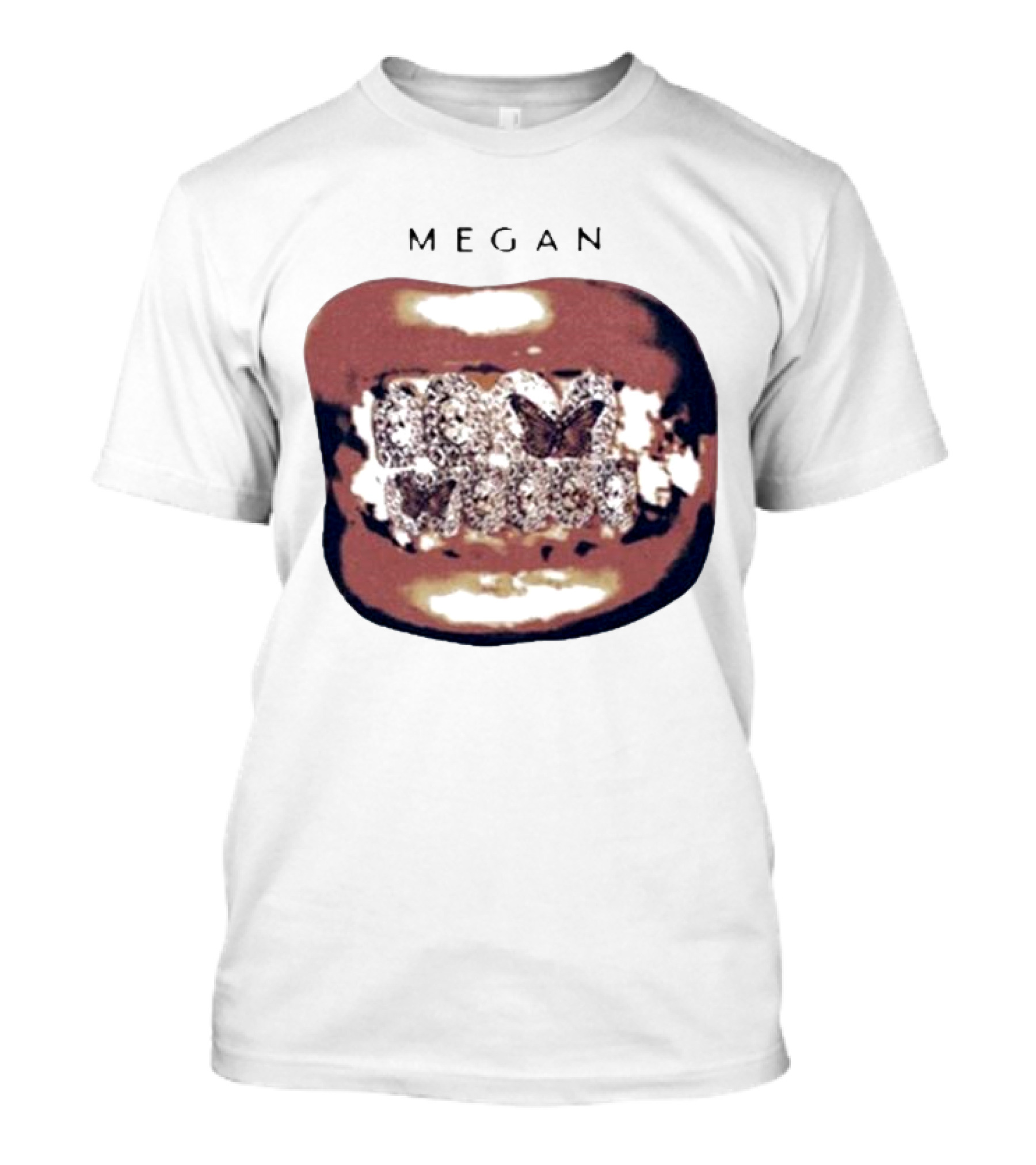 Megan Act II Grillz Diamond Bling Teeth T-Shirt