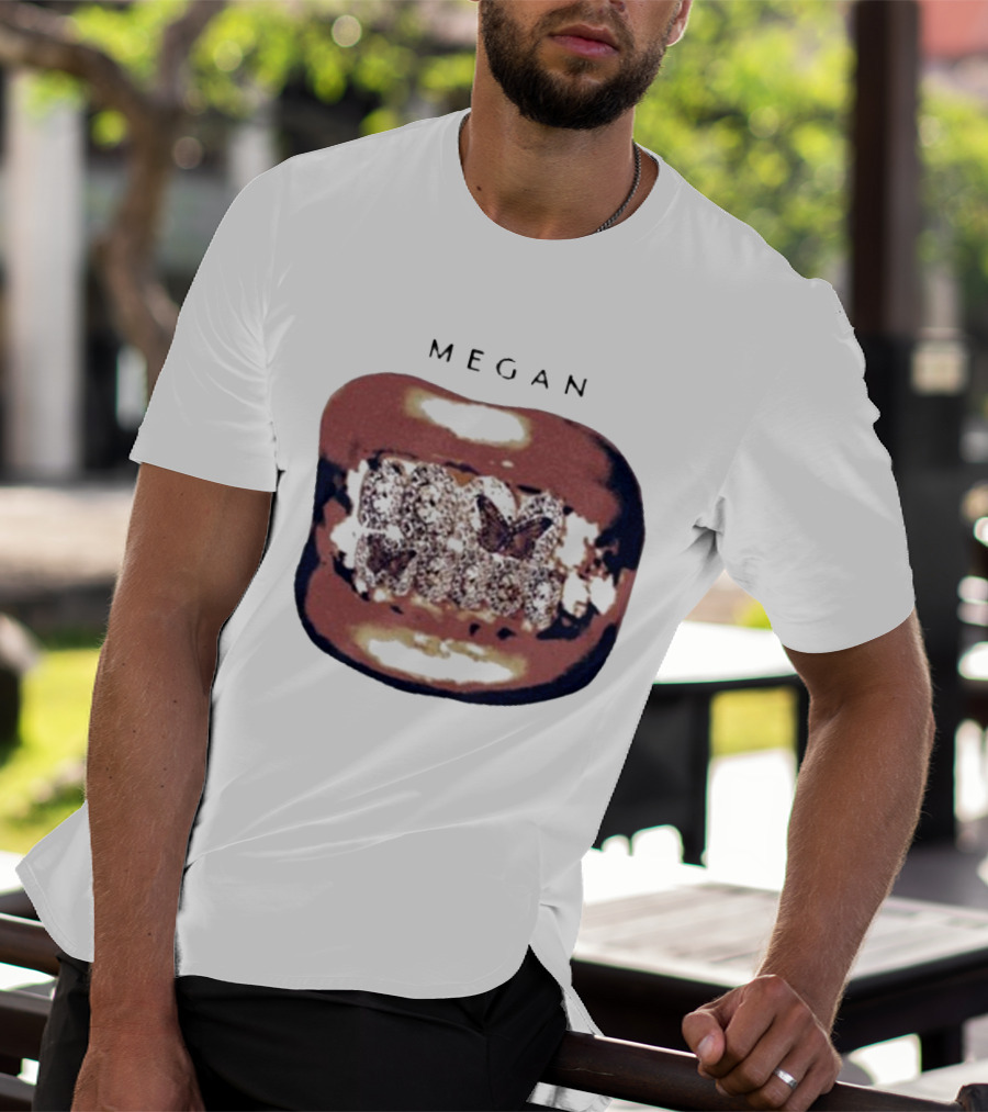 Megan Act II Grillz Diamond Bling Teeth T-Shirt
