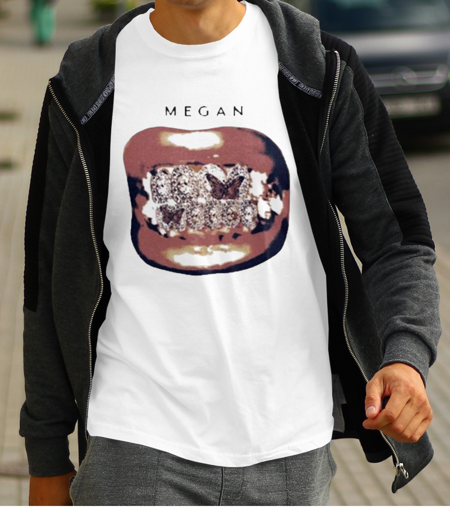 Megan Act II Grillz Diamond Bling Teeth T-Shirt