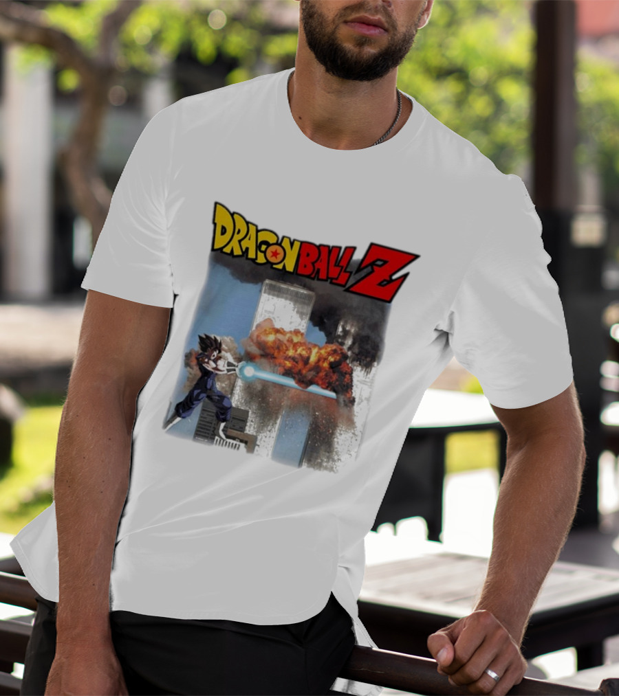Dragon Ball Z Vegito 9/11 Twin Towers Controversial Image T-Shirt