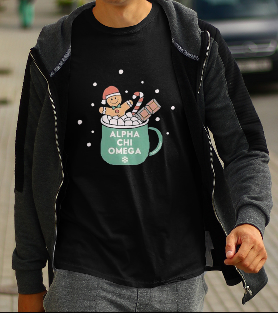 Life Is Good Alpha Chi Omega Holiday T-Shirt