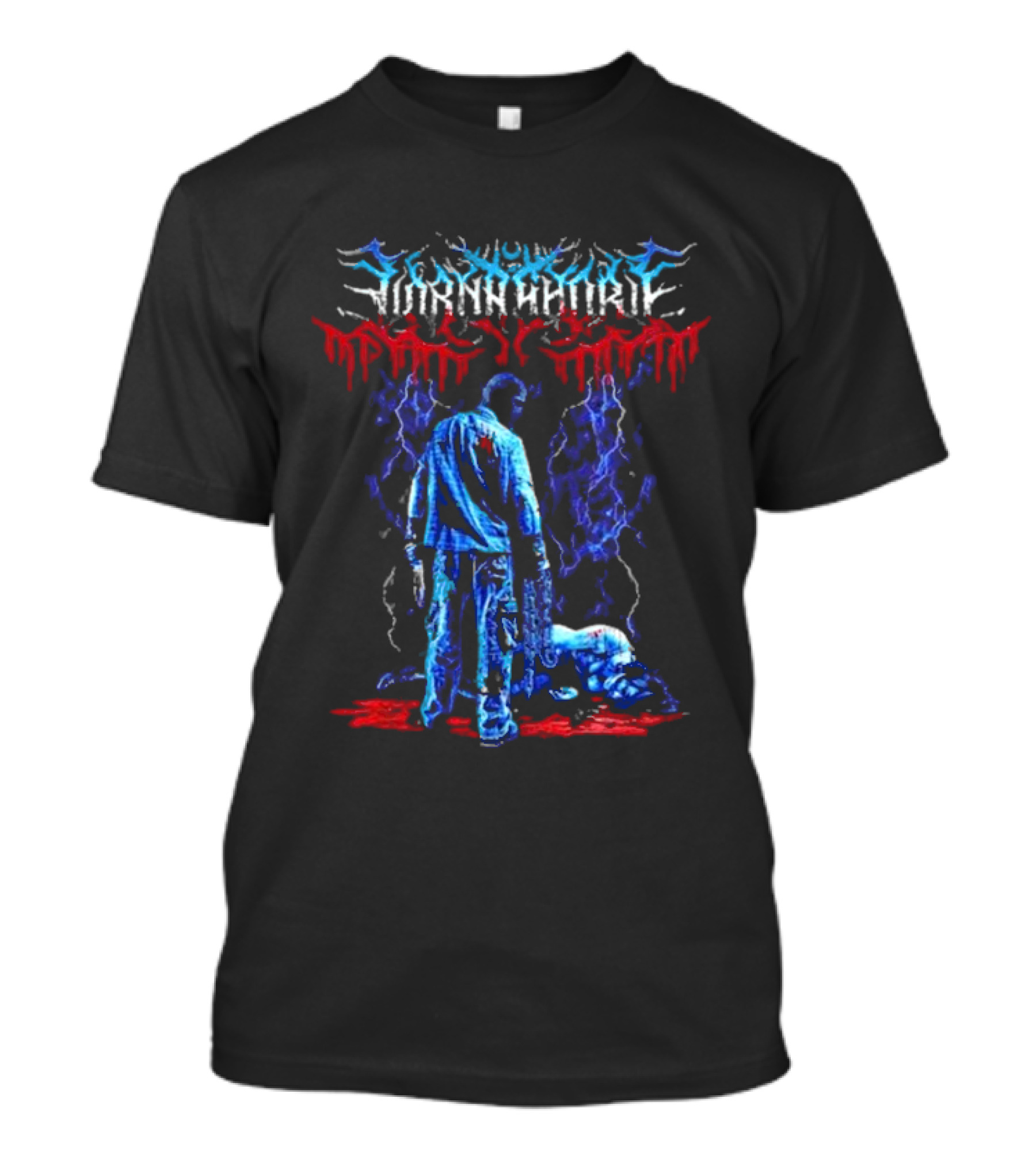 Lorna Shore My Blood Turns To Ice Graphic Electric Slasher Scene T-Shirt