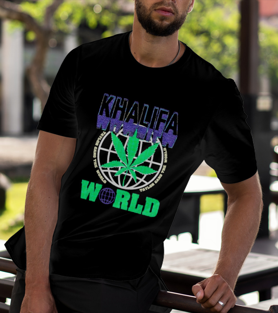 Khalifa Weed Taylor Gang The World T-Shirt