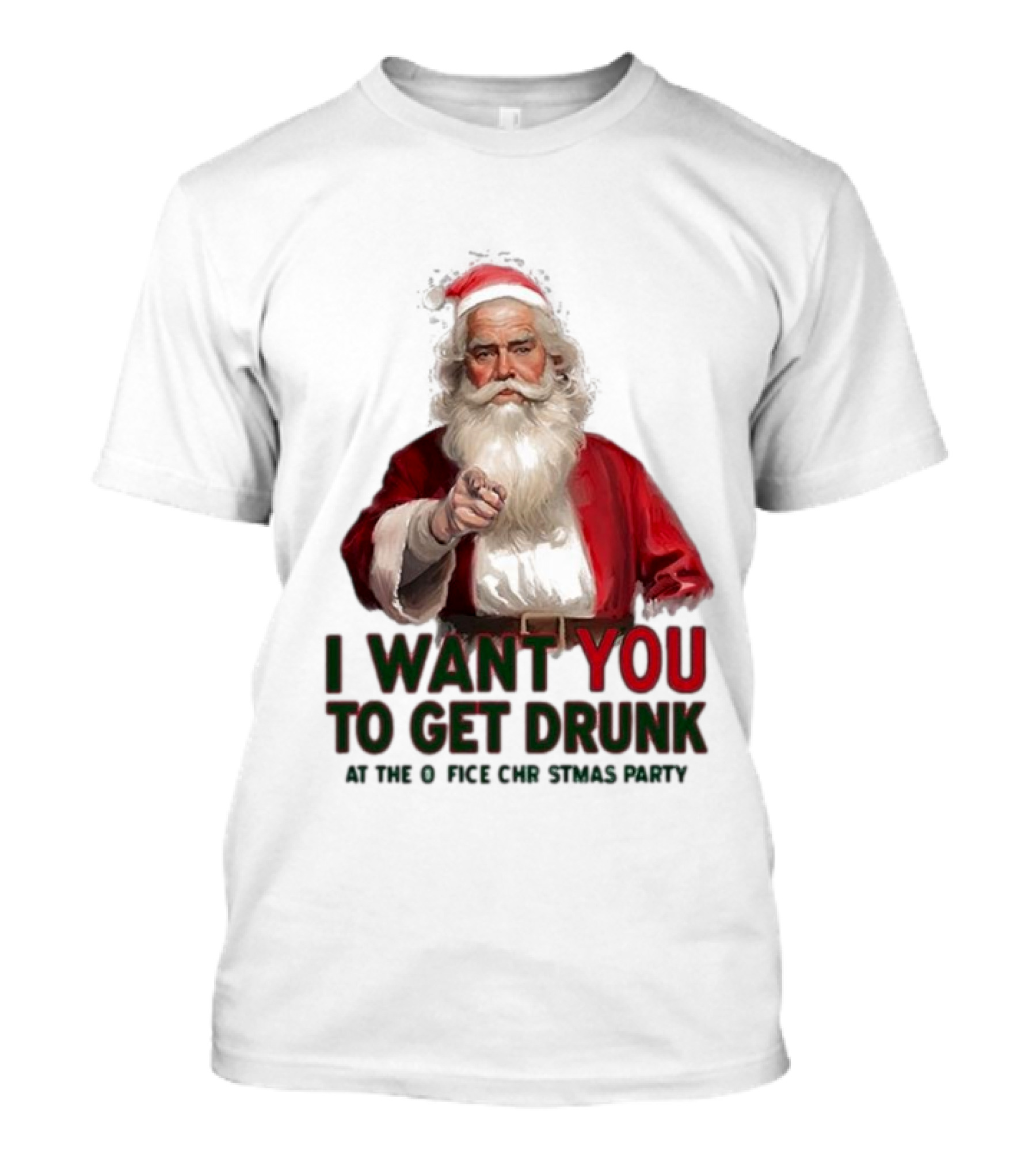 I Want You To Get Drunk At The Office Christmas Party Santa Claus T-Shirt