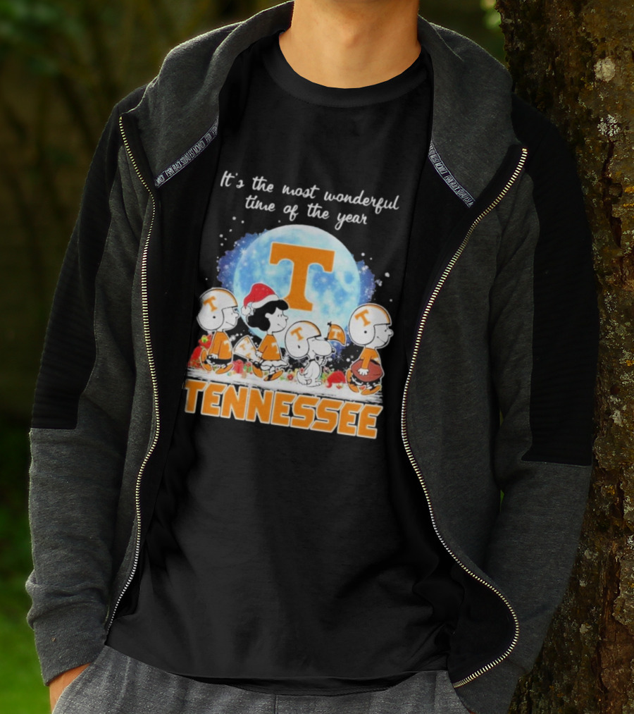 It's The Most Wonderful Time Of The Year Tennessee Volunteers Peanuts Football T-Shirt