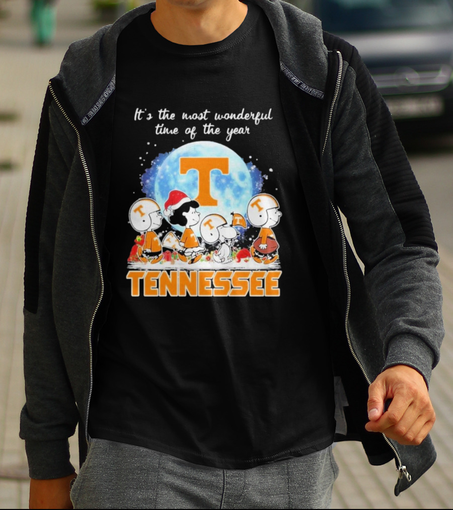 It's The Most Wonderful Time Of The Year Tennessee Volunteers Peanuts Football T-Shirt