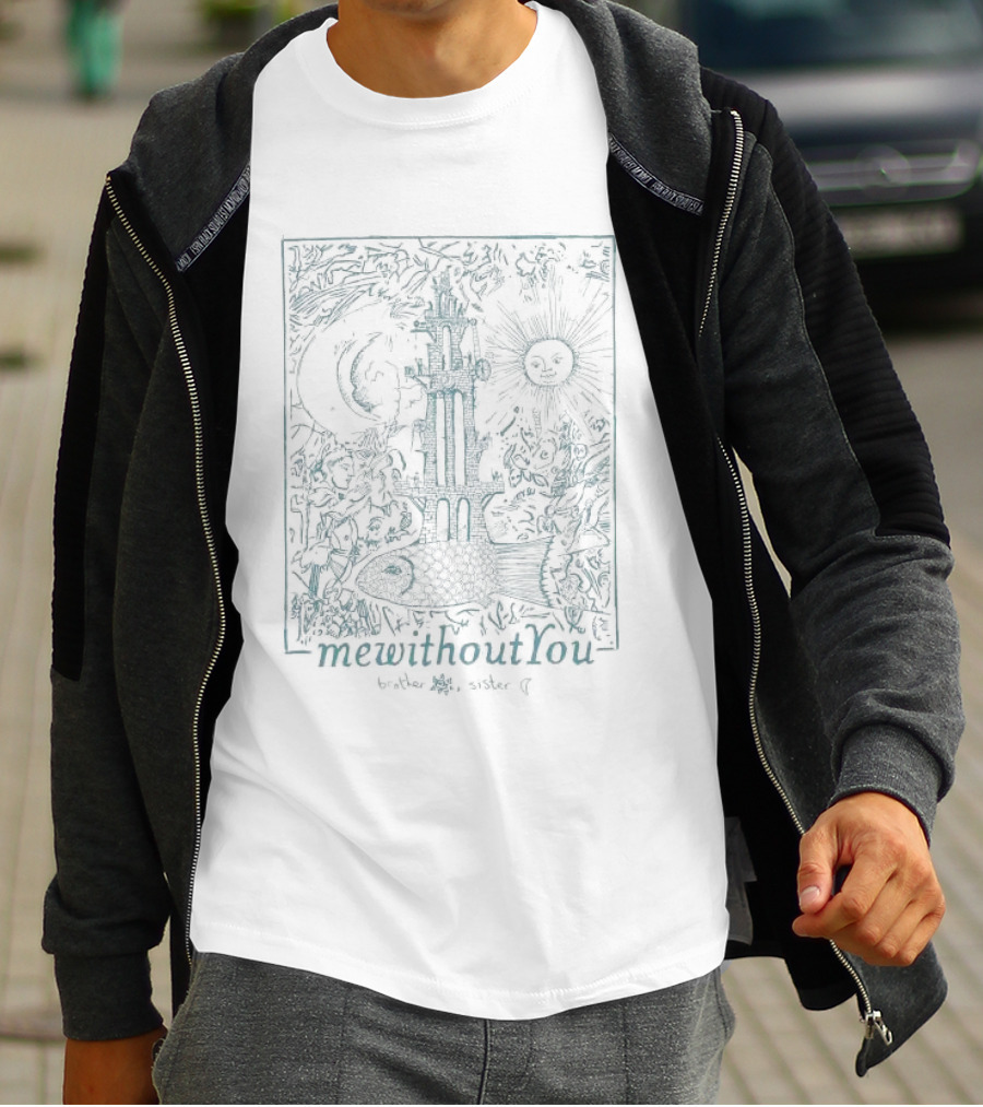 MewithoutYou Brother Sister Fishtower Design With Sun And Moon T-Shirt