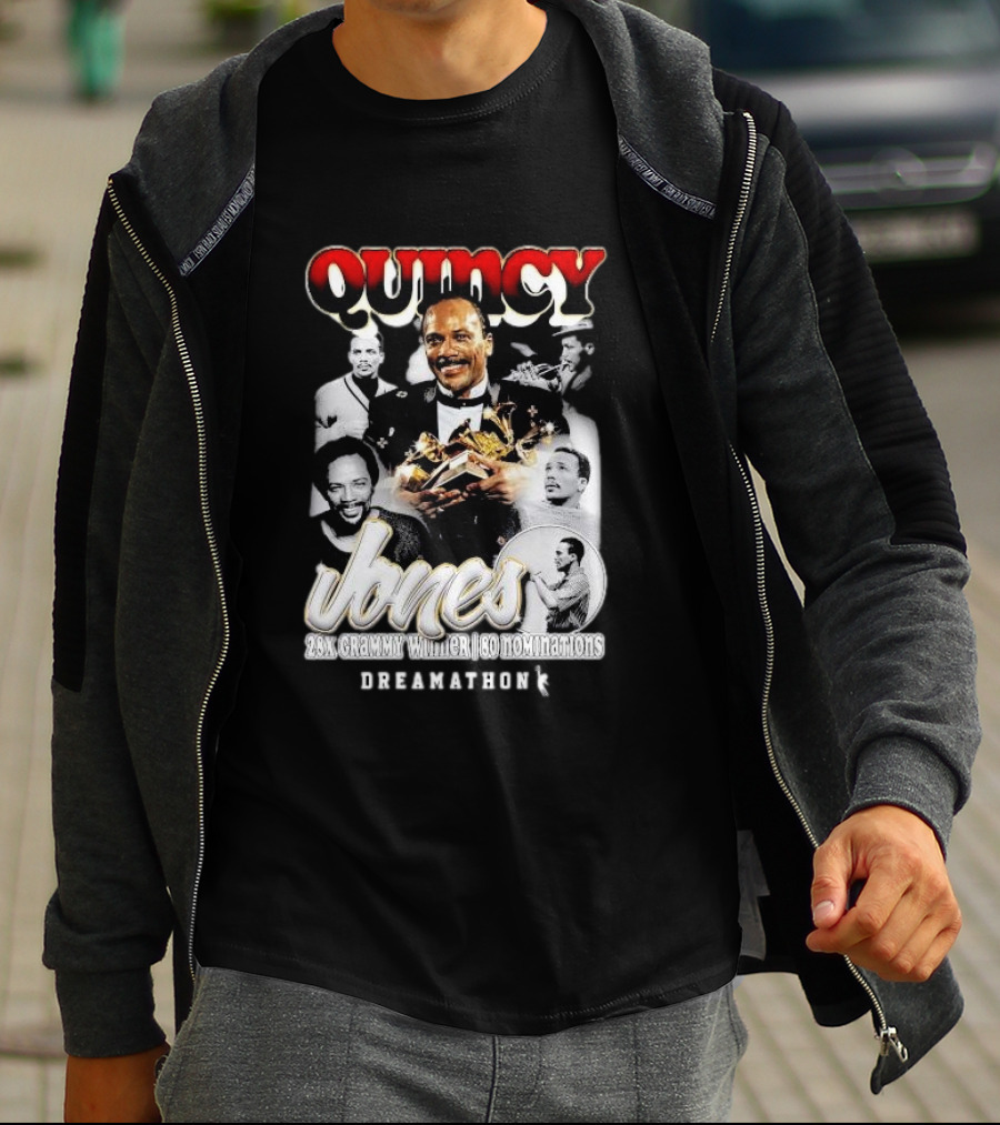 Quincy Jones Dreamathon 28x Grammy Winner 80 Nominations T-Shirt