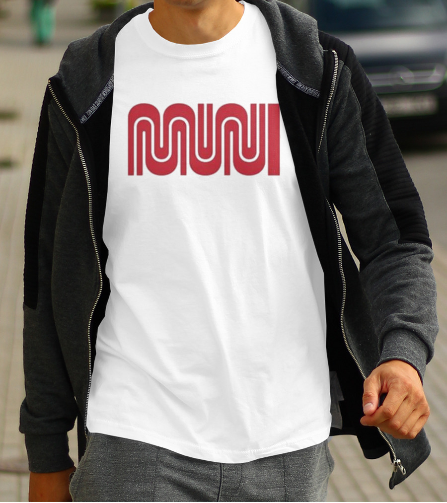 Muni Red Logo Ringer T-Shirt