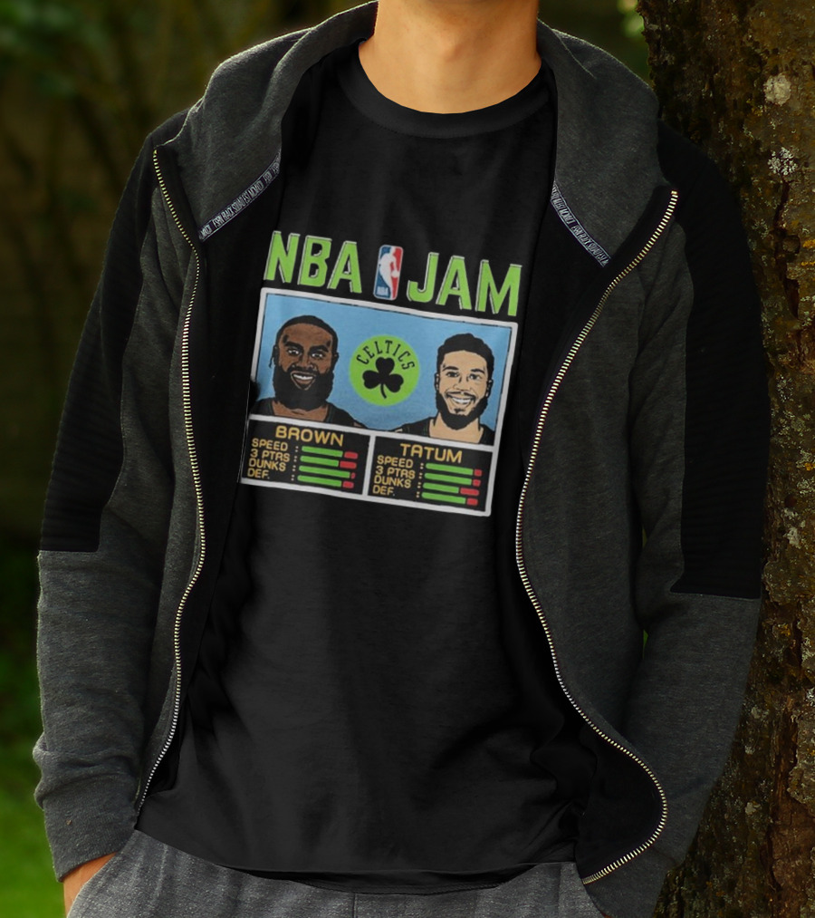 Nba Jam Celtics Brown Tatum Stats T-Shirt