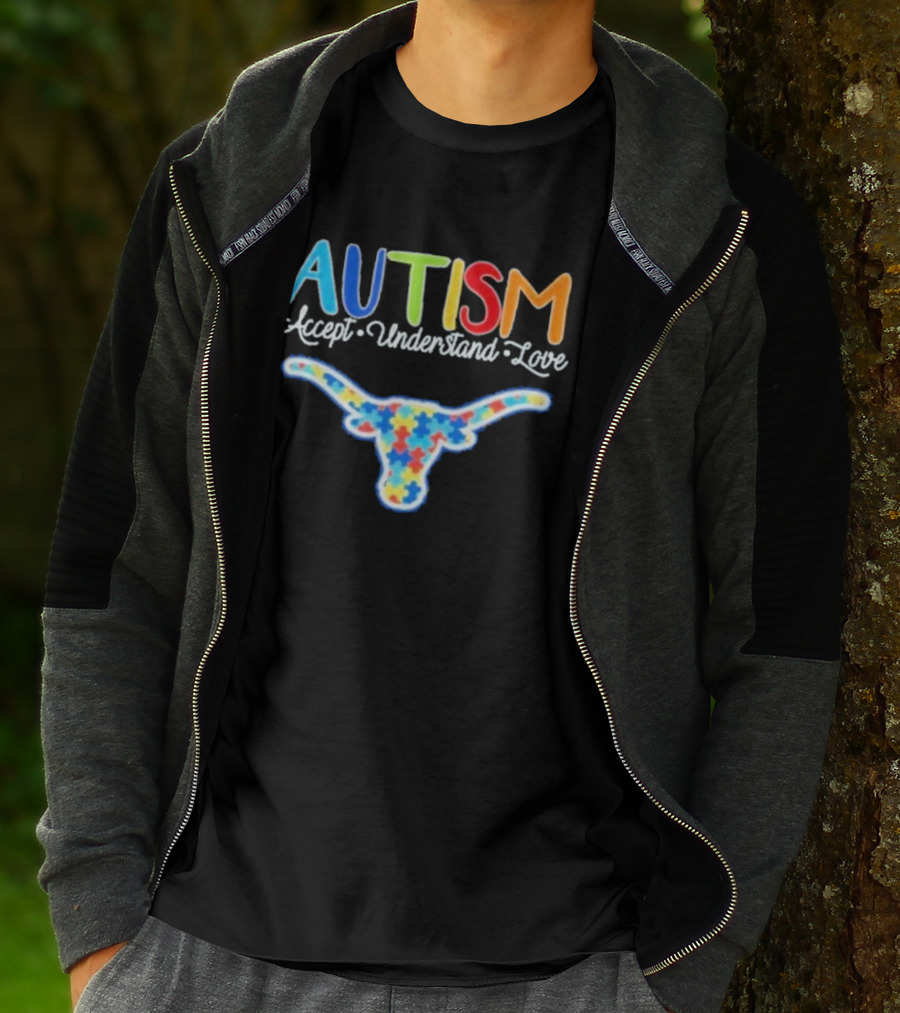 Texas Longhorns Autism Accept Understand Love T-Shirt