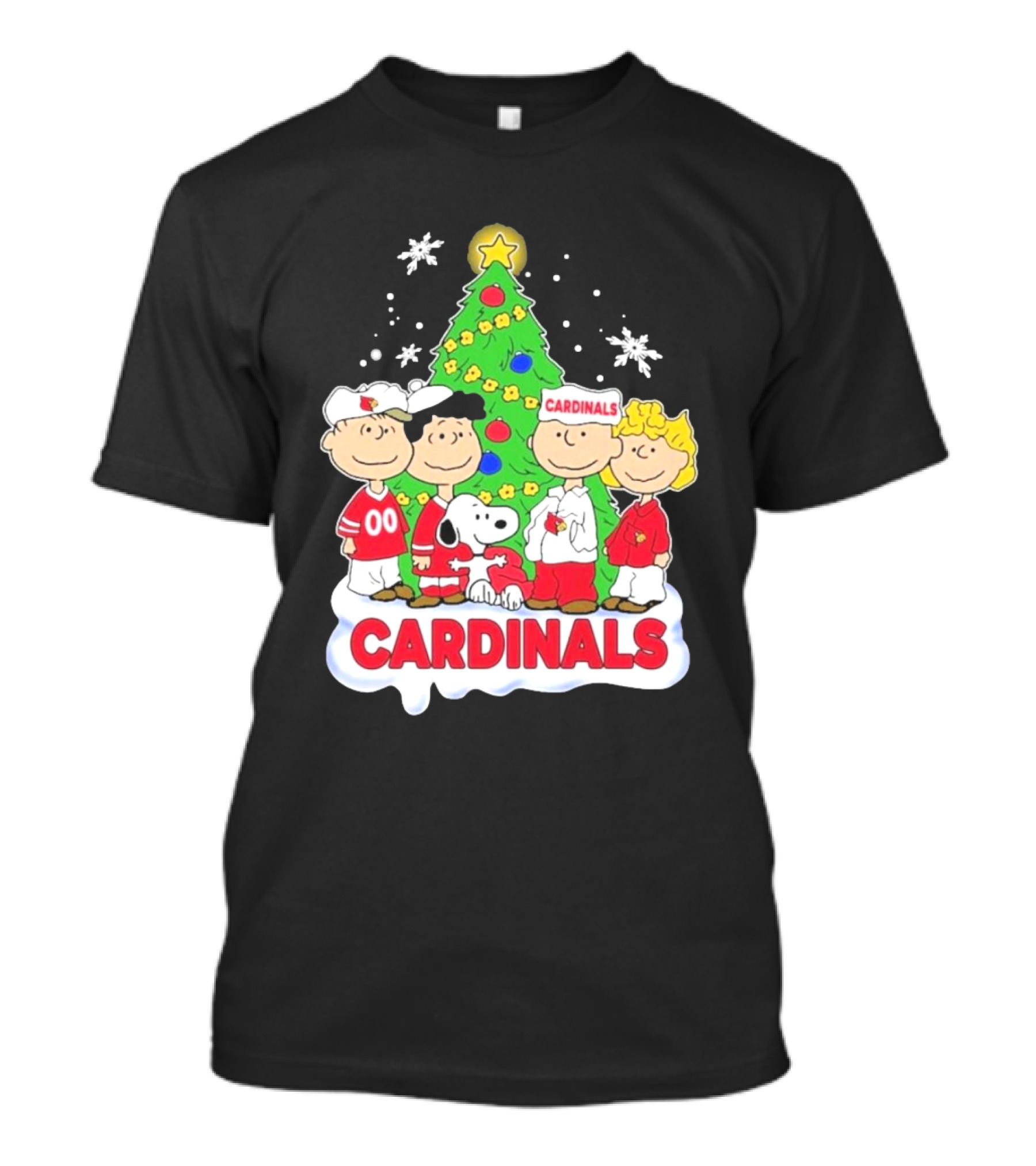 Arizona Cardinals Snoopy Christmas Peanuts Characters Cardinals Fans T-Shirt