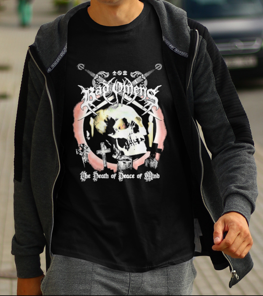 Bad Omens The Death Of Peace Of Mind Skull Cross Grave Swords T-Shirt