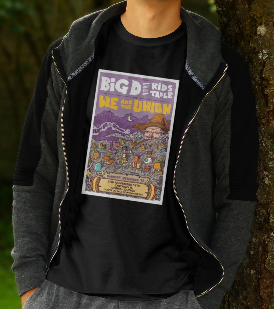Big D And The Kids Table We Are The Union Devil In The Deep Blue Sea Midwest November 23 Cobra Lounge Chicago Nov 14 Tour T-Shirt