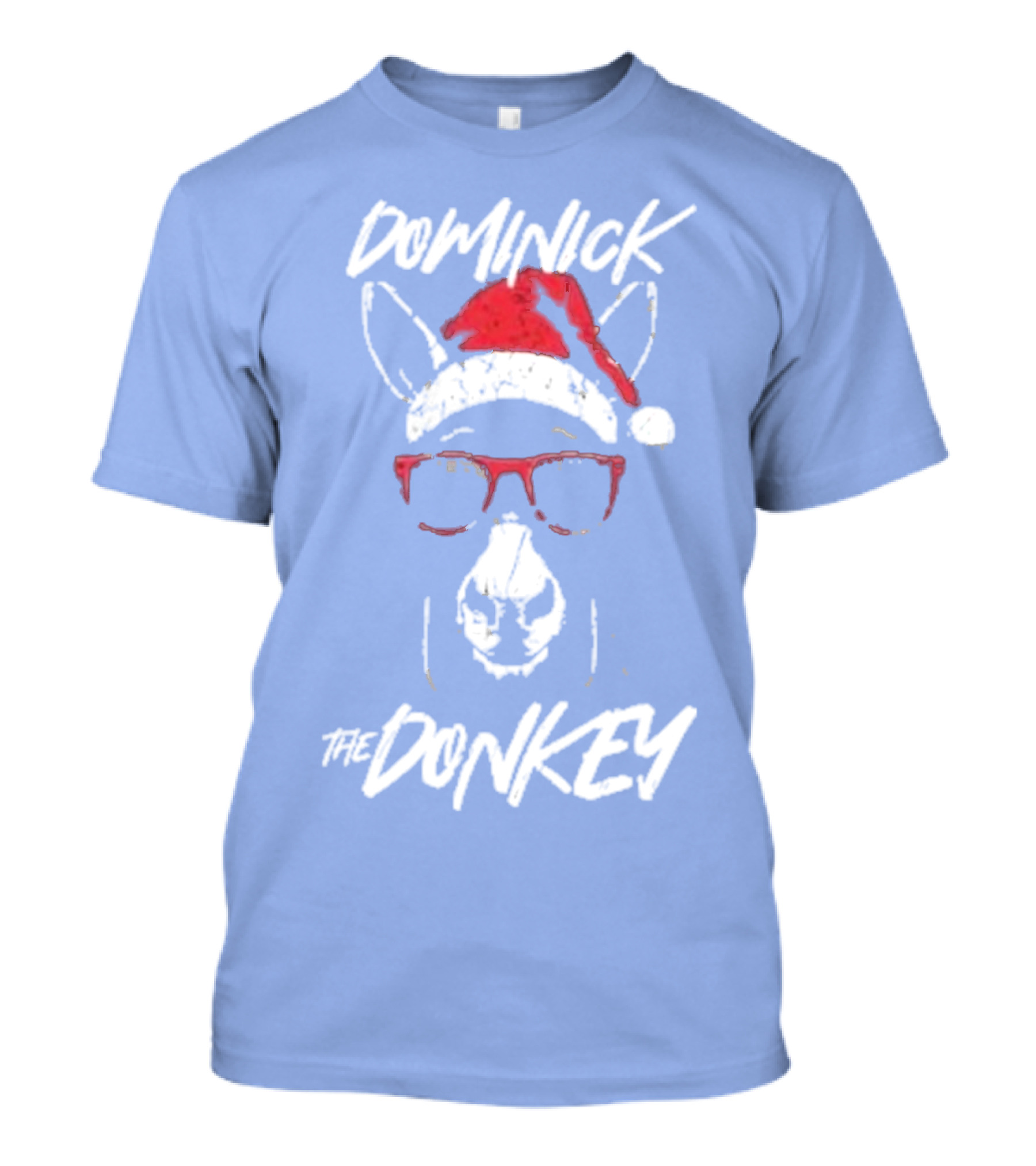 Dominick The Donkey Santa Hat Christmas Holiday T-Shirt