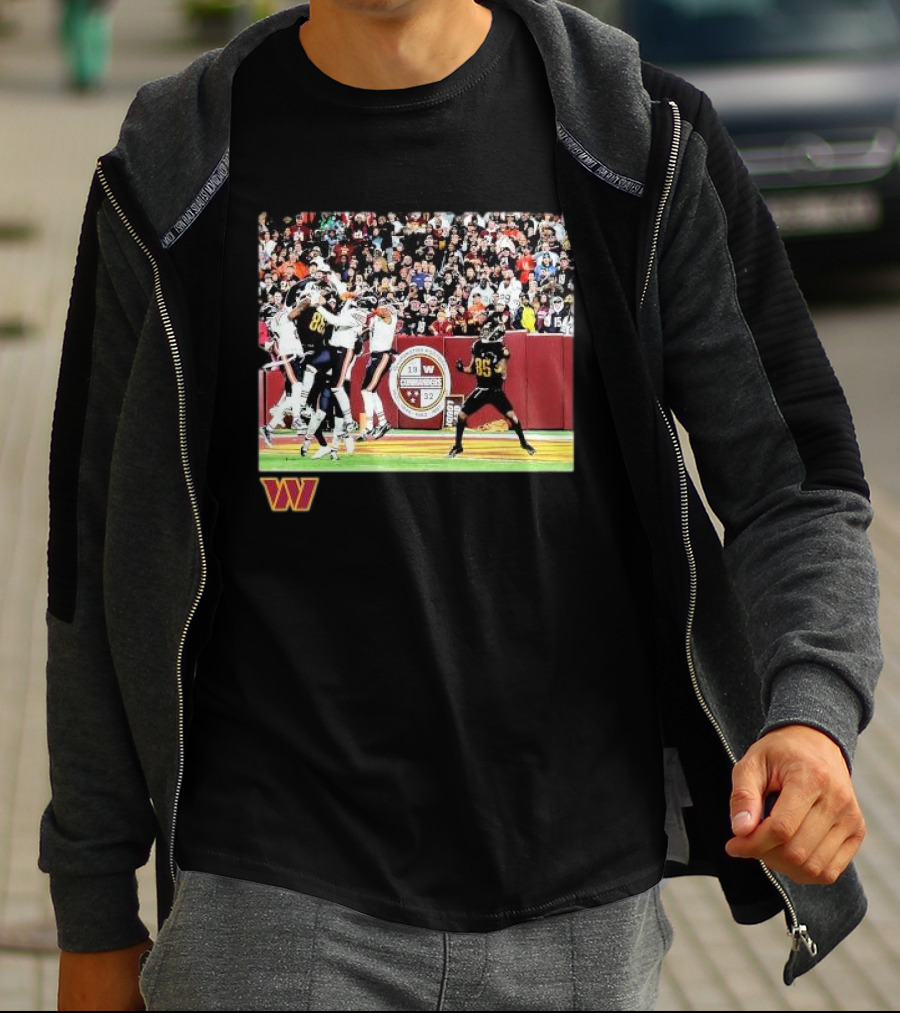 Washington Commanders Noah Brown Black NFL Flash Features Week 8 Action Scene T-Shirt
