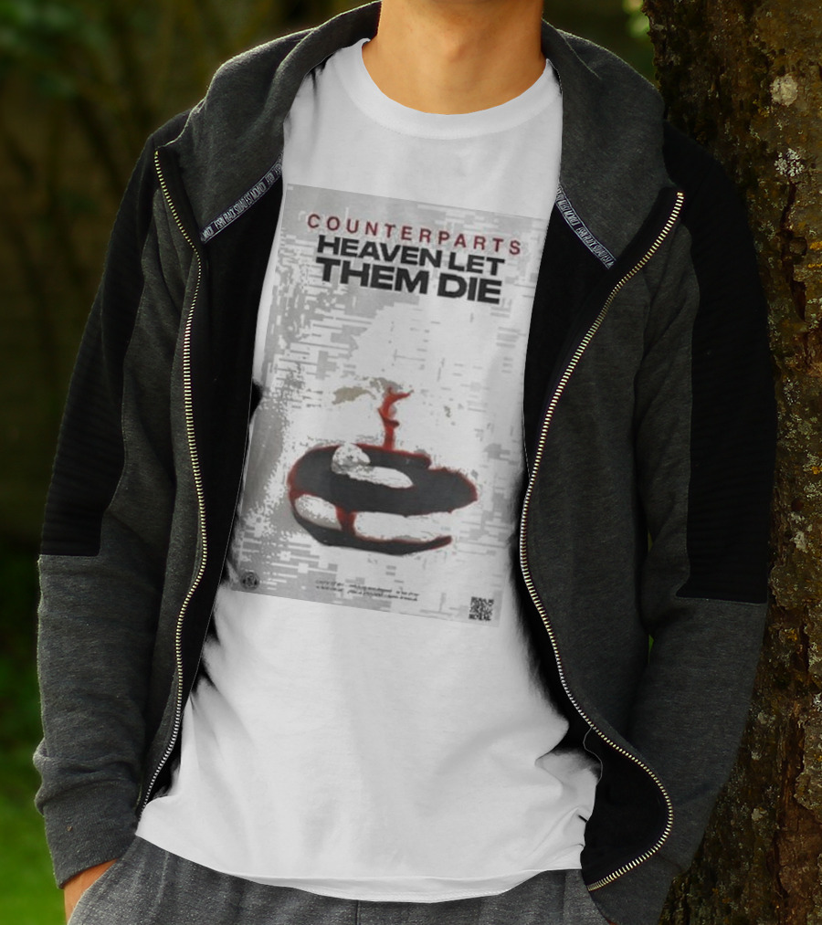 Counterparts Heaven Let Them Die EP Cover Glitch Effect Blood T-Shirt