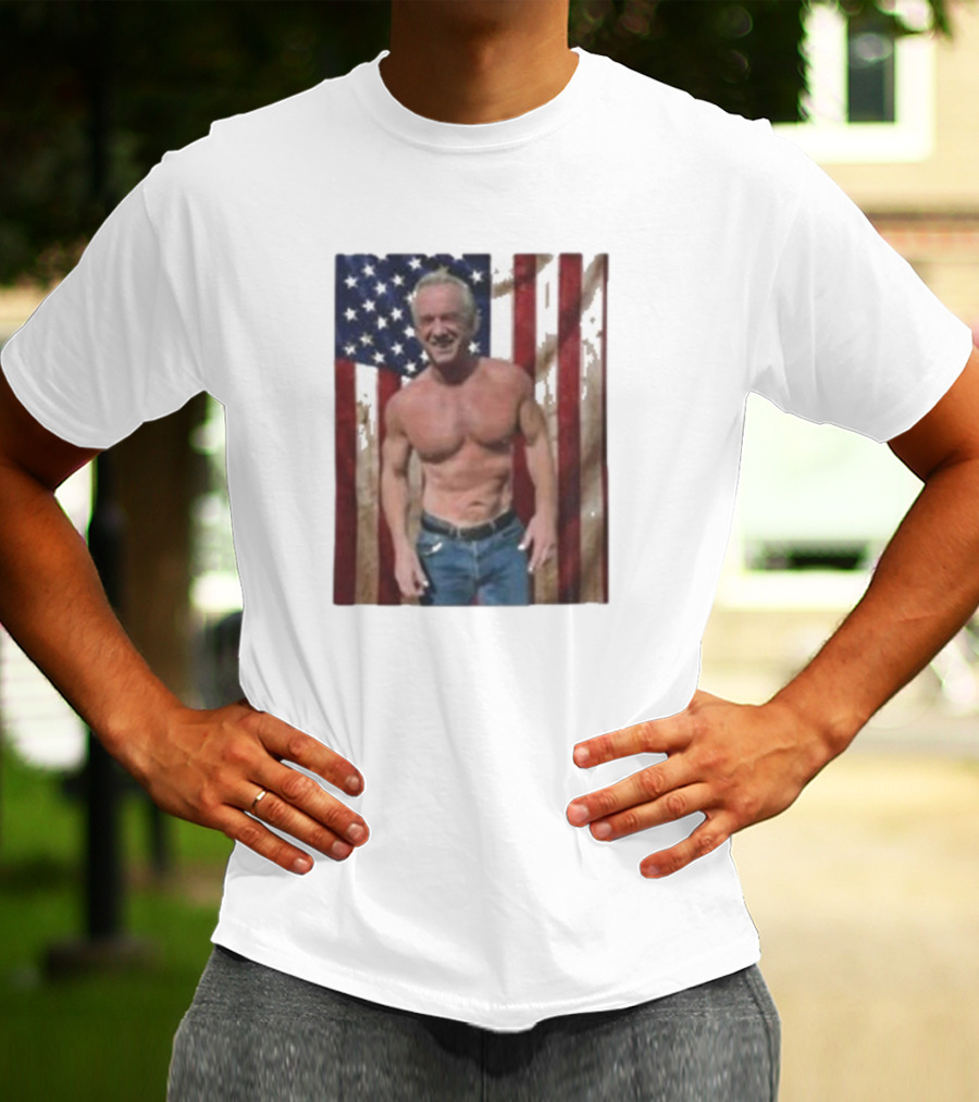 Kennedy No Make America Healthy Again USA Flag Muscles T-Shirt