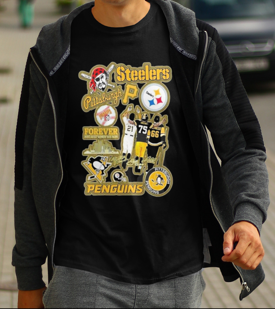 Steelers Penguins Pittsburgh Forever Fan Sports Icons And Passion T-Shirt