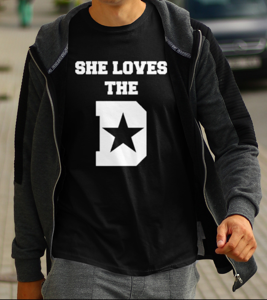 She Loves The D Star Logo Dallas Texas Pride T-Shirt